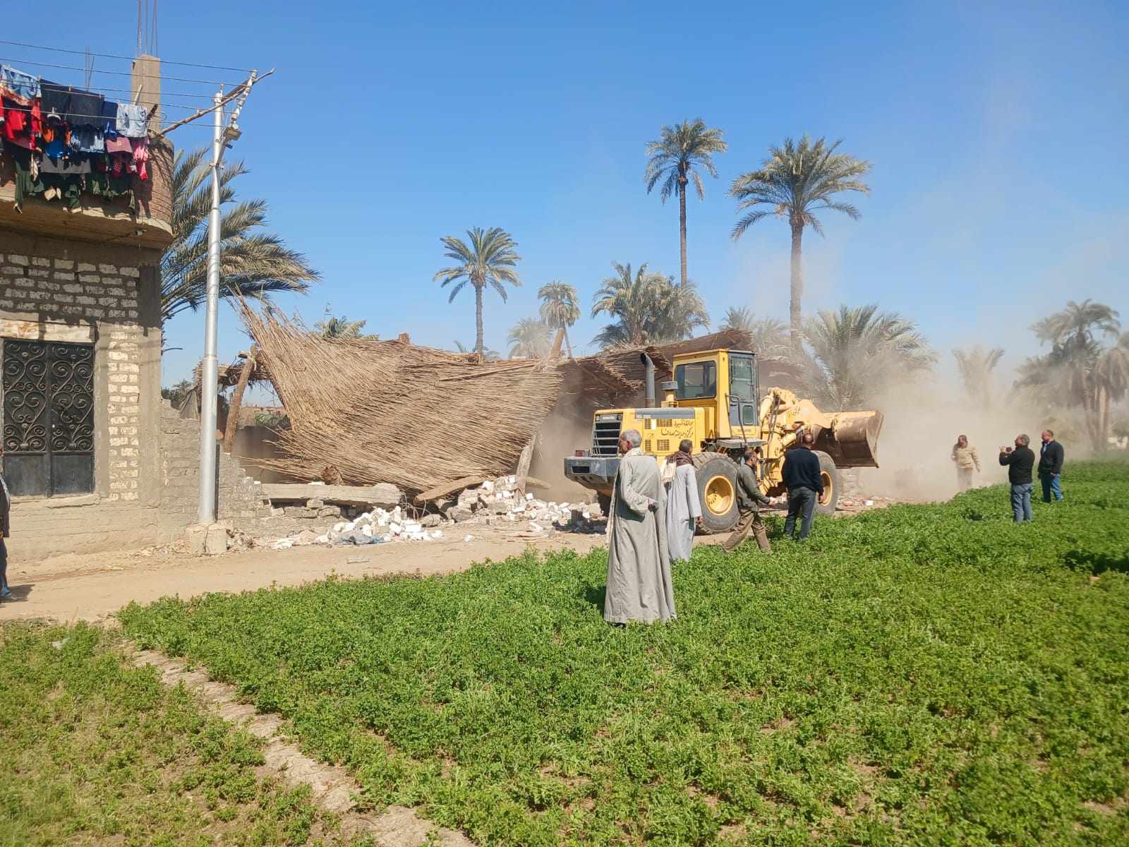 إزالة 14 حالة تعد على أراضي زراعية وأملاك دولة بمركزي صدفا وأسيوط