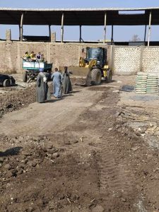 إزالة فورية لمخالفة بناء على أرض زراعية منقباد أسيوط