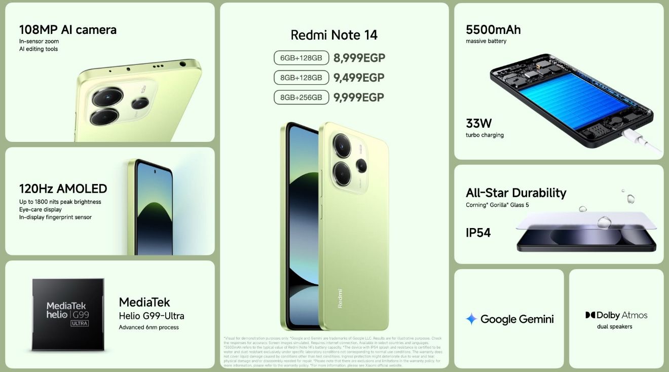 Redmi Note 14 هاتف المستقبل بتقنيات الذكاء الاصطناعي والتصوير الاحترافي