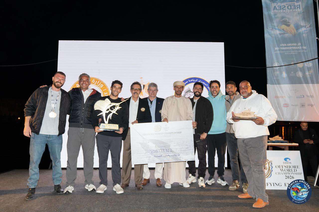 مصر تتربع على عرش بطولة البحر الأحمر الدولية لصيد الأسماك  وتتأهل لكأس العالم