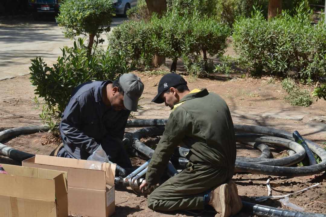 إصلاح محول الكهرباء الذي نشب به حريق بالمدينة الجامعية للطالبات ” بأزهر أسيوط