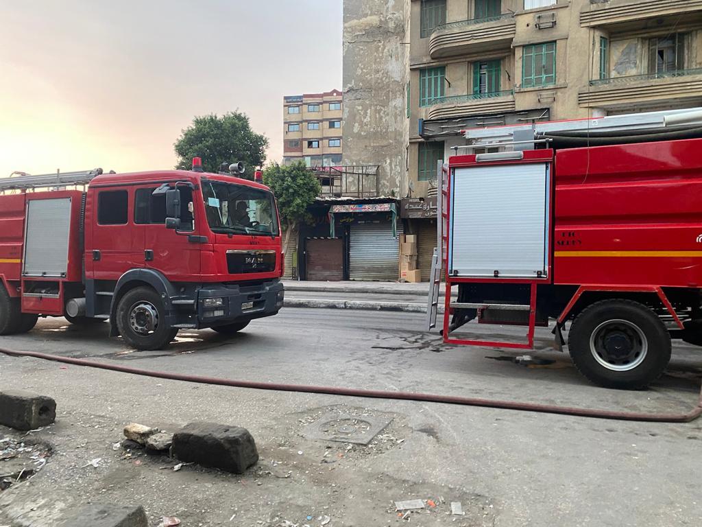 إنتداب المعمل الجنائى لمعاينة حريق ورشة فى السلام