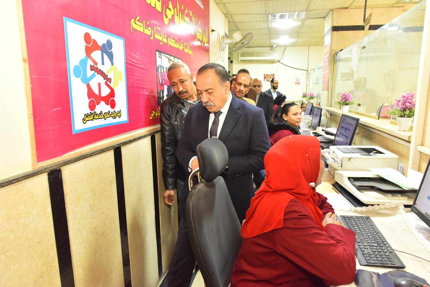 محافظ أسيوط يتفقد أعمال التطوير بمقر الوحدة المحلية لمركز أبوتيج