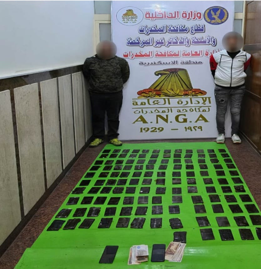 إحباط محاولة عنصرين إجراميين جلب مخدرات بمليون جنيه في الأسكندرية