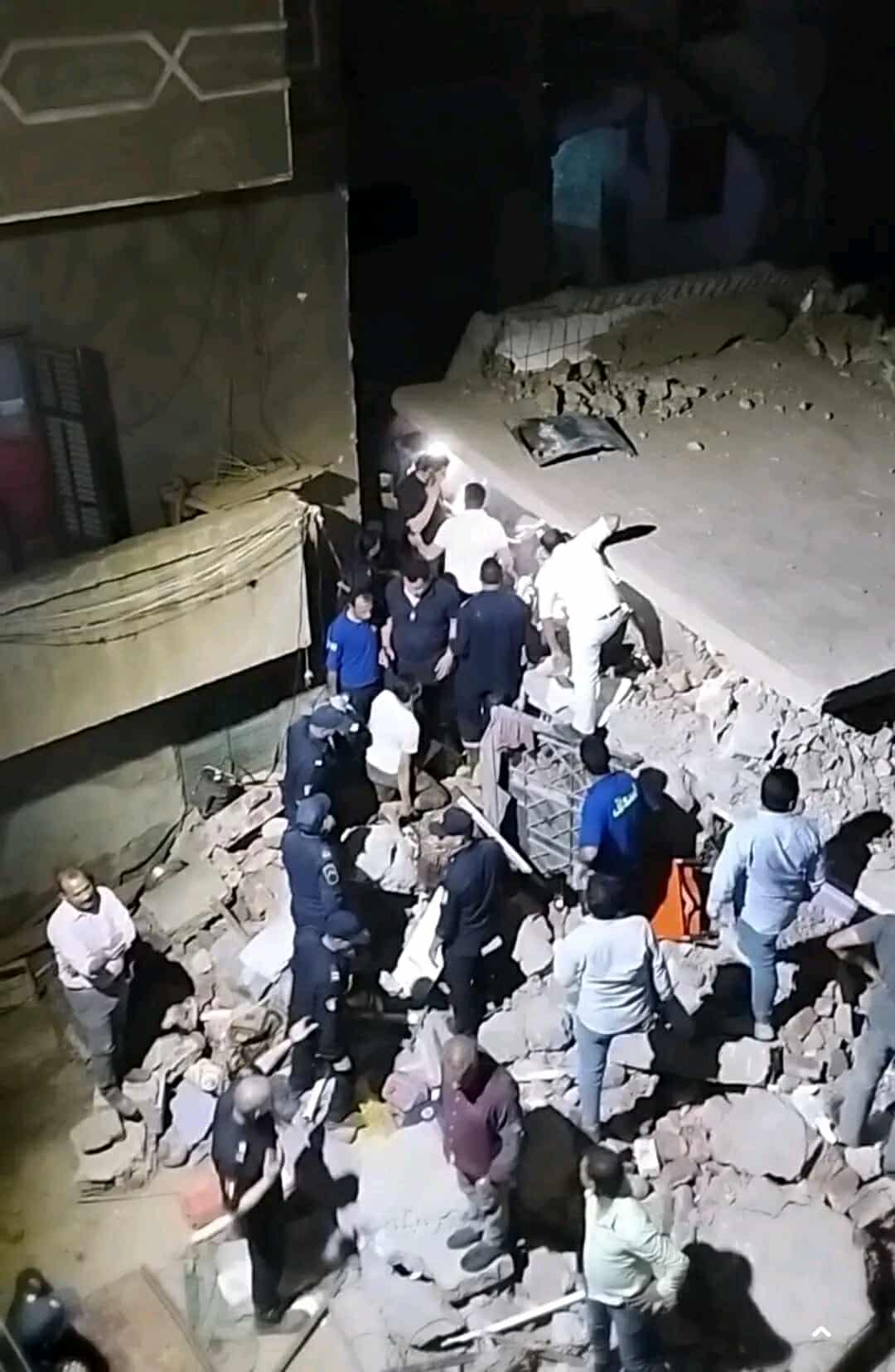 الحصيلة النهائية لضحايا ومصابين المنزل المنهار بحي غرب أسيوط