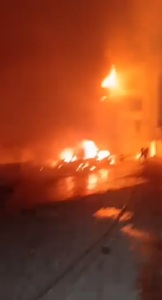 حريق ضخم في منتجع سياحي شمال لبنان