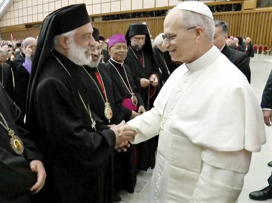 البركة الرسولية من البابا لاون الرابع عشر للأنبا باسيليوس مطران المنيا