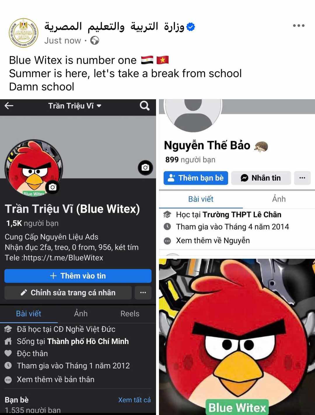 منشور غريب يكشف اختراق صفحة الرسمية لوزارة التعليم