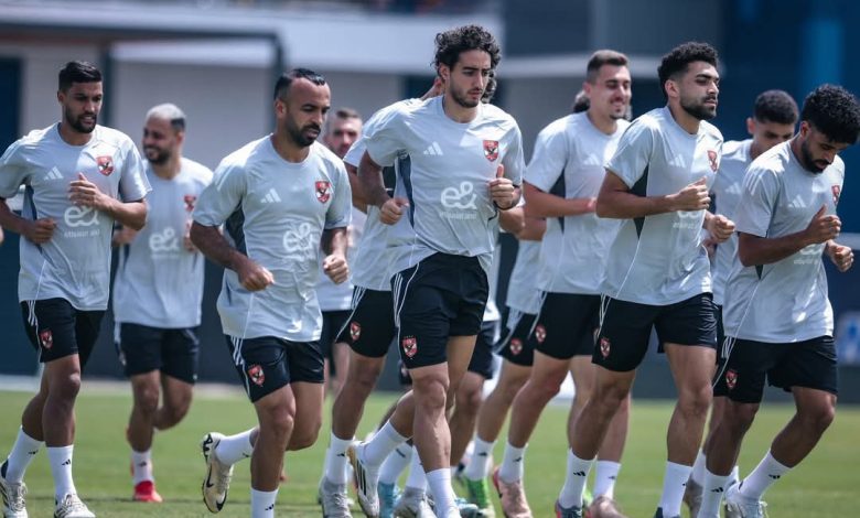 فريق الأهلي في أحدى التدريبات