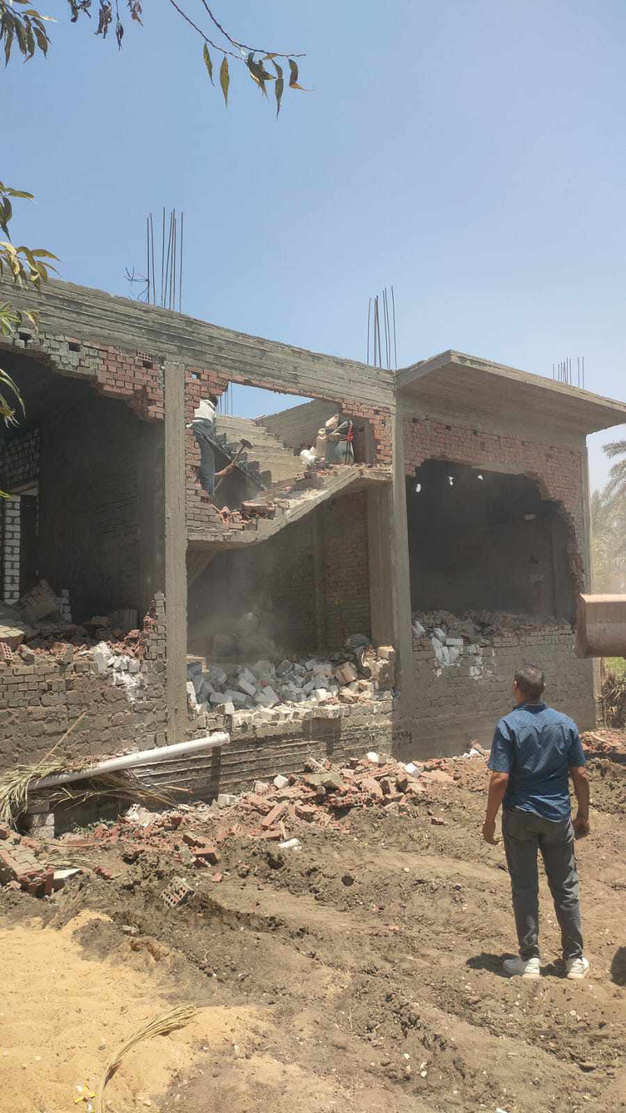 بقرى البدرشين…الجيزة تزيل 20حالة بناء مخالف على أملاك الدولة