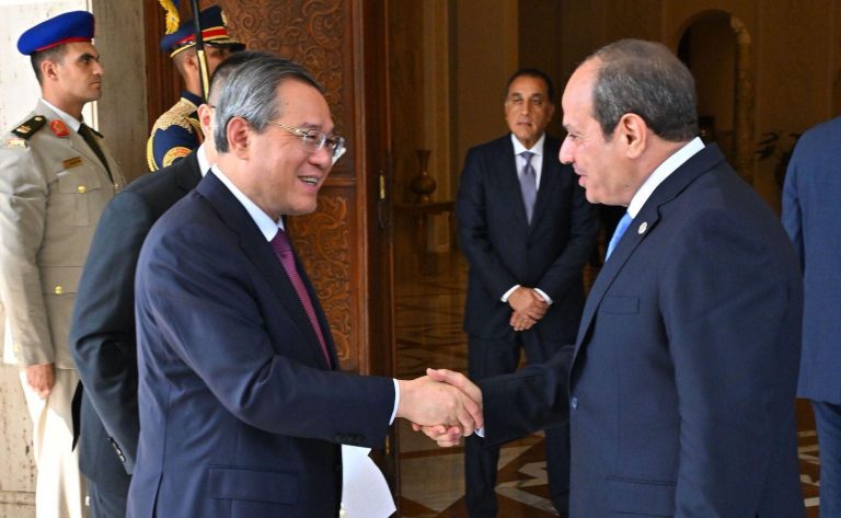 «السيسي ولي تشيانج» يبحثان التعاون وقضايا المنطقة