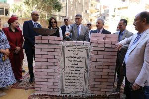 محافظ الجيزة يضع حجر أساس إنشاء مكتبة مصر العامة بالعمرانية