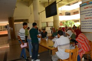 “علوم رياضة وفنون جميلة” استقبال طلاب الثانوية العامة للتسجيل في اختبارات القدرات بجامعة أسيوط