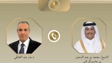 مصر وقطر تتفقان على مواصلة الجهود لوقف إطلاق النار بغزة