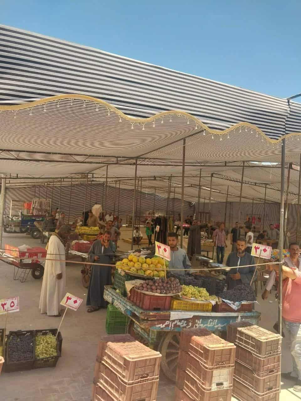 لتسهيل حركة المرور.. تسكين الباعة الجائلين بالسوق الحضرى بالميدوب فى أسيوط 