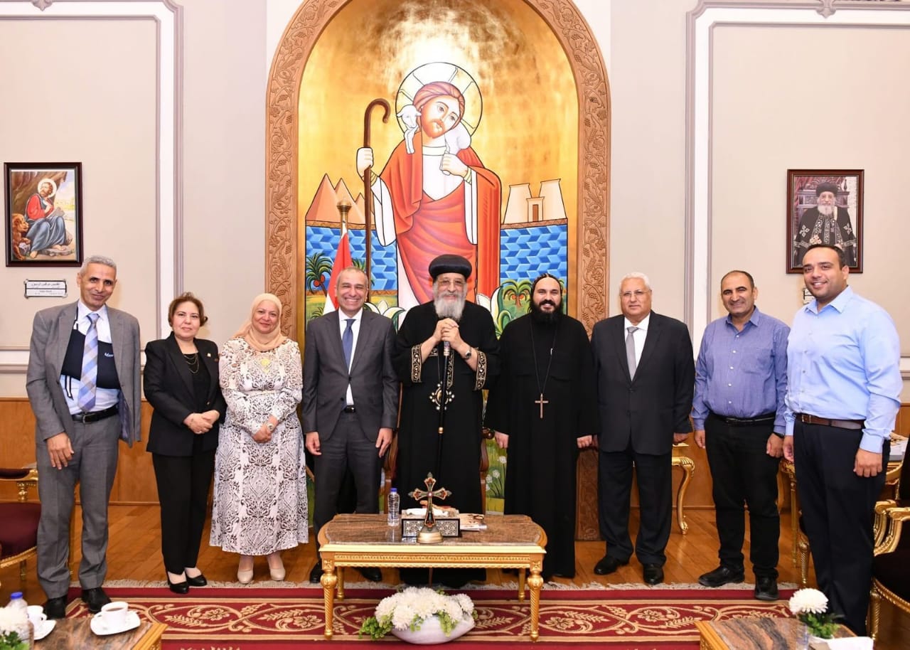 رئيس البنك الزراعي يلتقي البابا تواضروس الثاني للتوسع في تمويل مشروعات الأديرة
