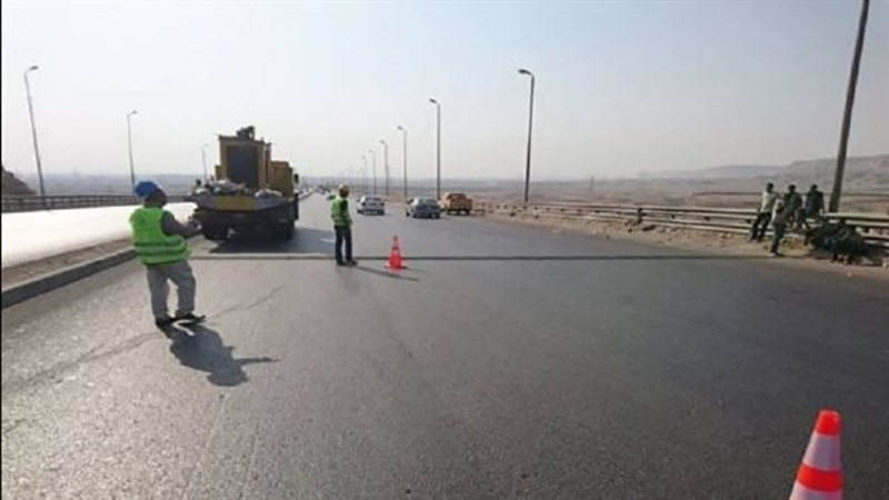 إغلاق طريق مدخل الشروق 1 القادم من الطريق الدائري الأوسطي بالقاهرة