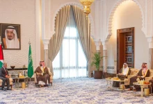 ولي العهد السعودي وملك الأردن يبحثان قضية فلسطين
