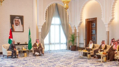 ولي العهد السعودي وملك الأردن يبحثان قضية فلسطين
