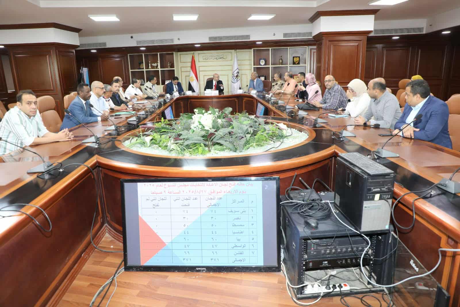 محافظ بني سويف يتابع اللجان وانتظام التصويت في اليوم الأول لجولة الإعادة لانتخابات الشيوخ