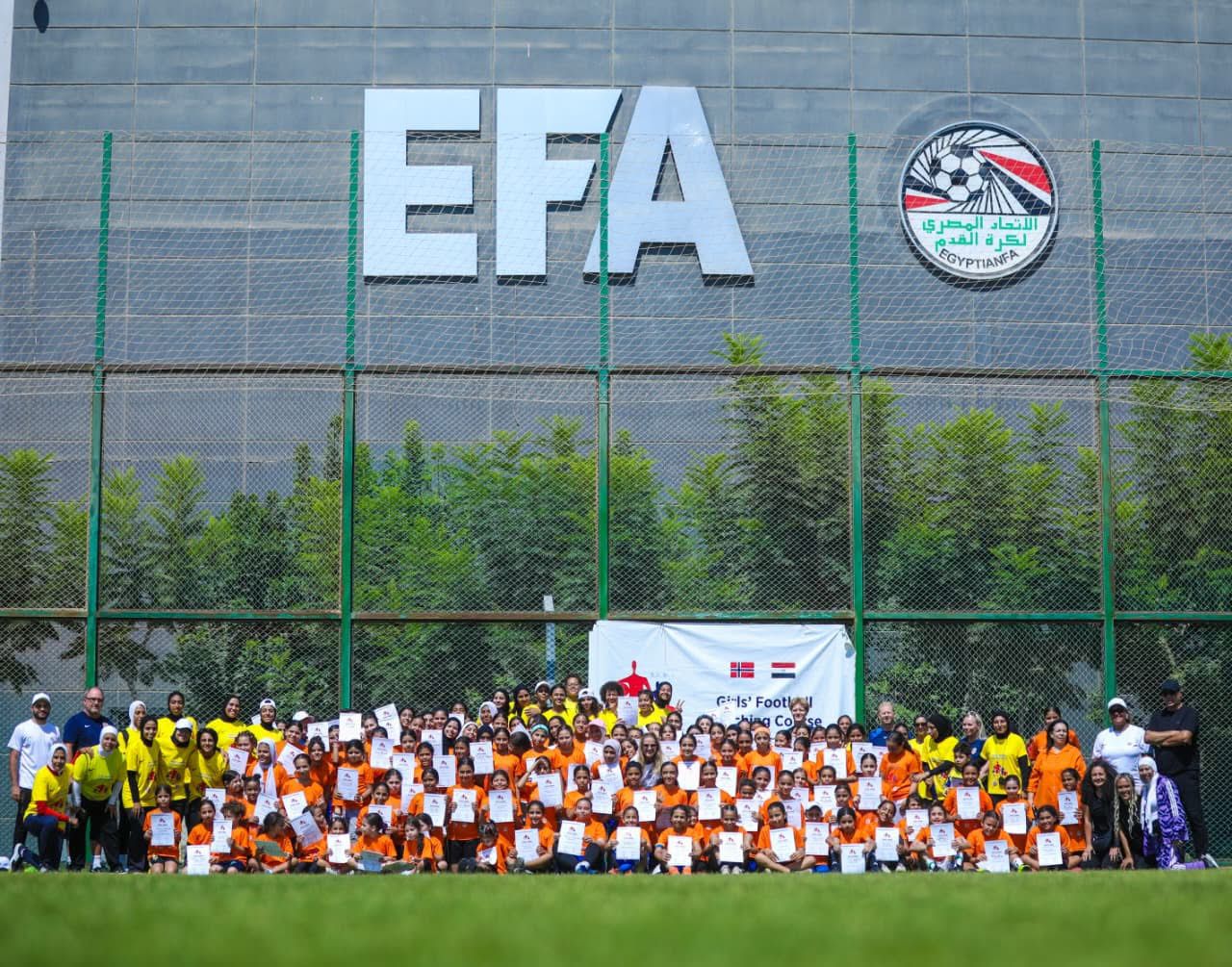 ختام دورة تطوير مدربات ناشئات كرة القدم بالتعاون بين الاتحادين المصري والنرويجي