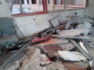 الهلال الأحمر الفلسطيني يدين استهداف مقره في خان يونس