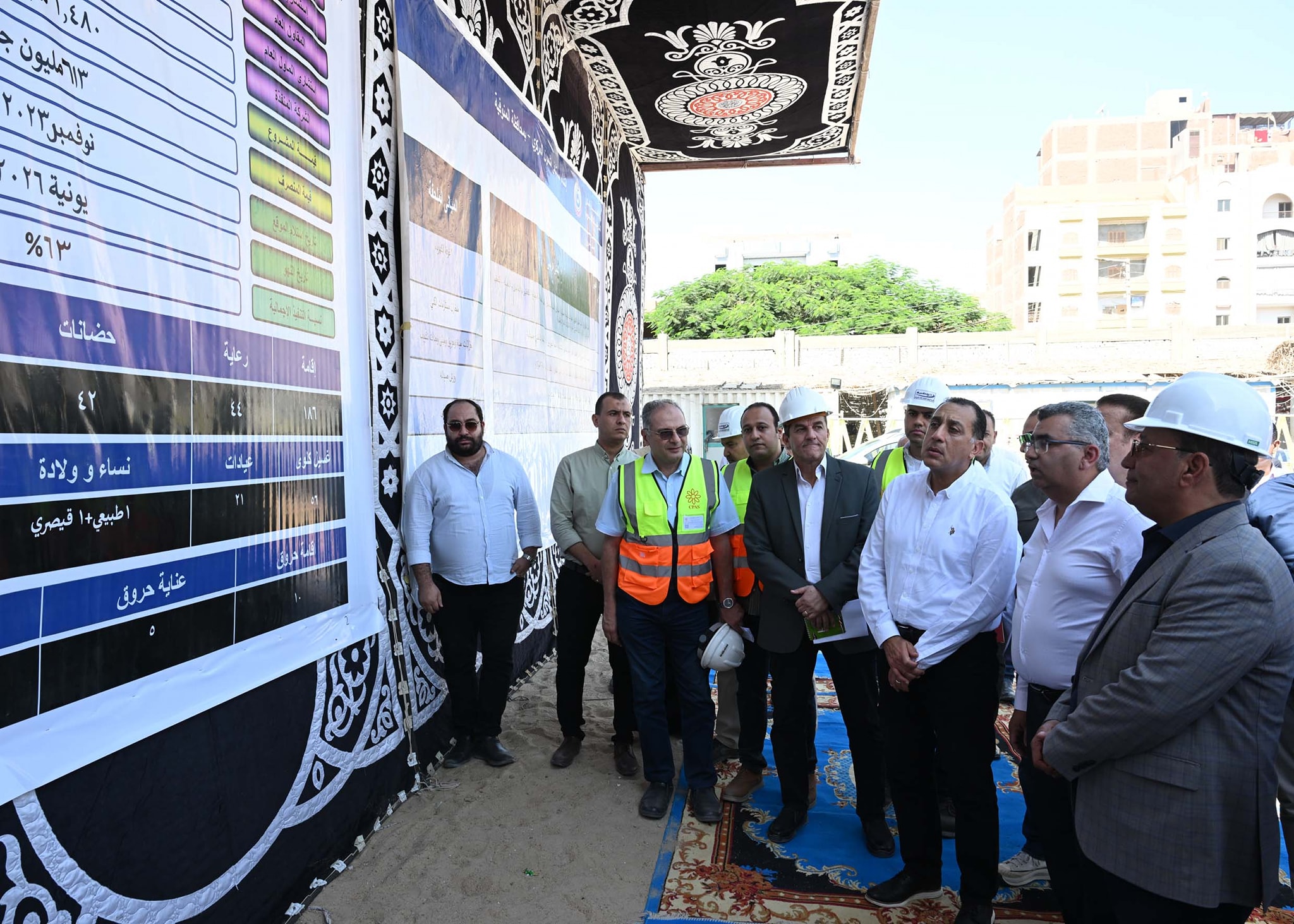 مدبولي يتابع أعمال مشروع مستشفى أشمون المركزي الجديد