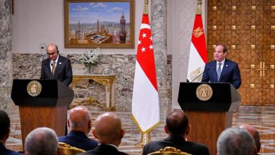 السيسي ونظيره السنغافوري يتفقان على رفض تهجير الفلسطينيين