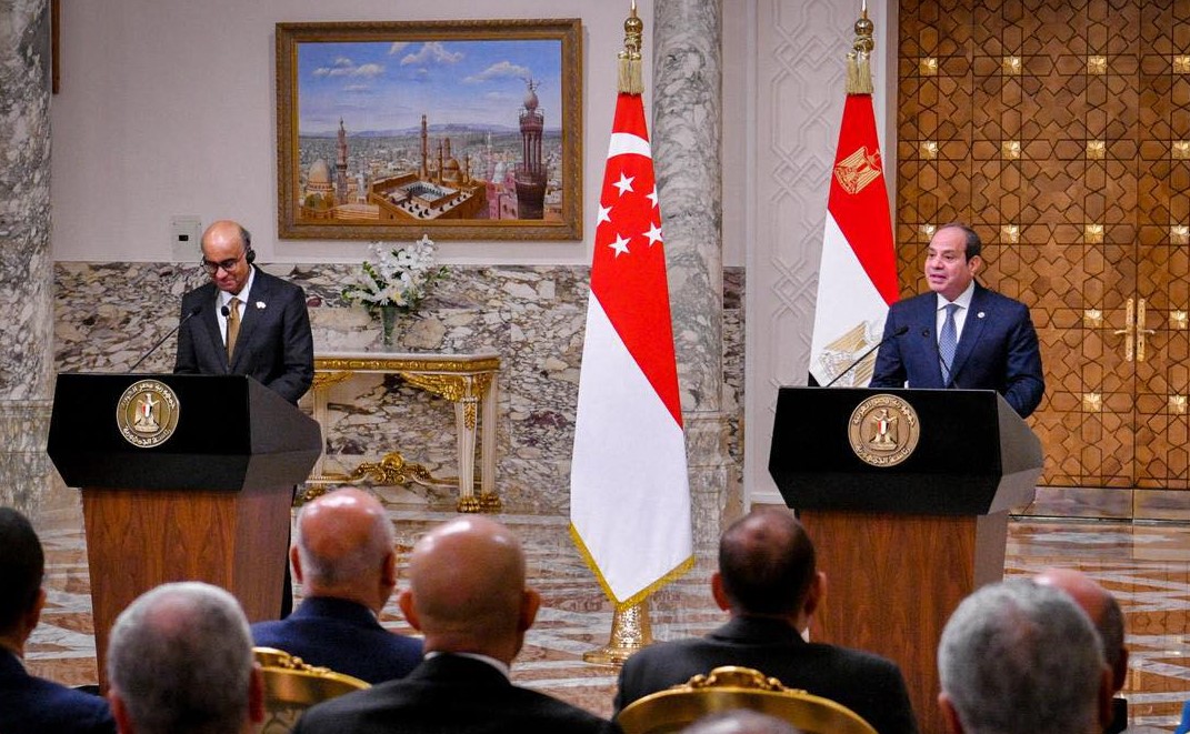 السيسي ونظيره السنغافوري يتفقان على رفض تهجير الفلسطينيين