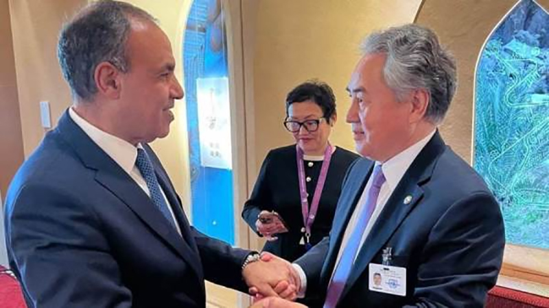 وزير الخارجية والهجرة يلتقي نظيره القرغيزستاني على هامش الجمعية العامة للأمم المتحدة