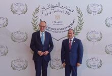 السيسي يبحث مع المستشار الألماني دعم إعادة إعمار غزة
