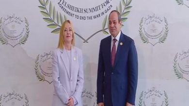 السيسي وميلوني يبحثان جهود وقف إطلاق النار في غزة