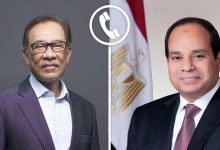 السيسي يبحث مع رئيس وزراء ماليزيا جهود إنهاء الحرب في غزة