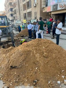 انقطاع المياه بحدائق الأهرام لإصلاح كسر بخط رئيسي قطر 800 مم