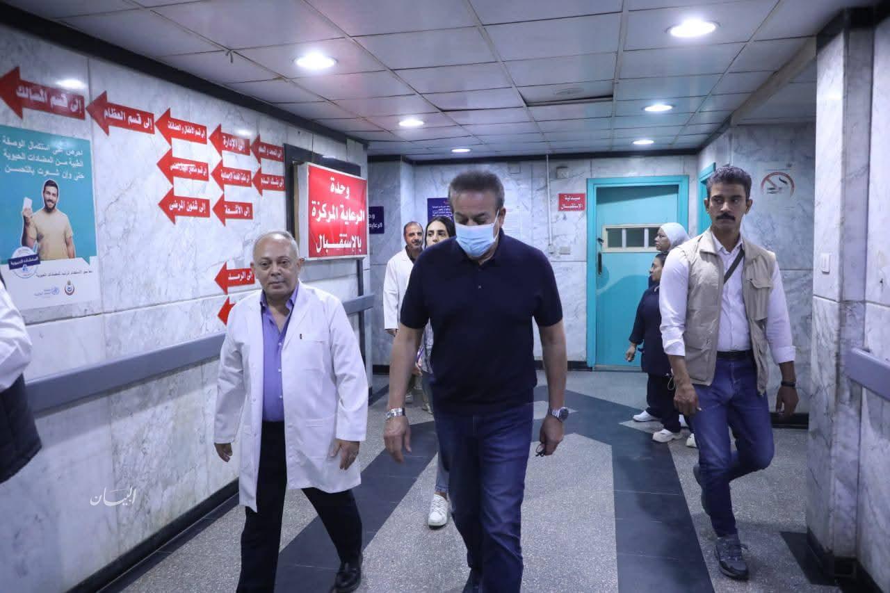جولة مفاجئة لوزير الصحة بمستشفى منشية البكري العام