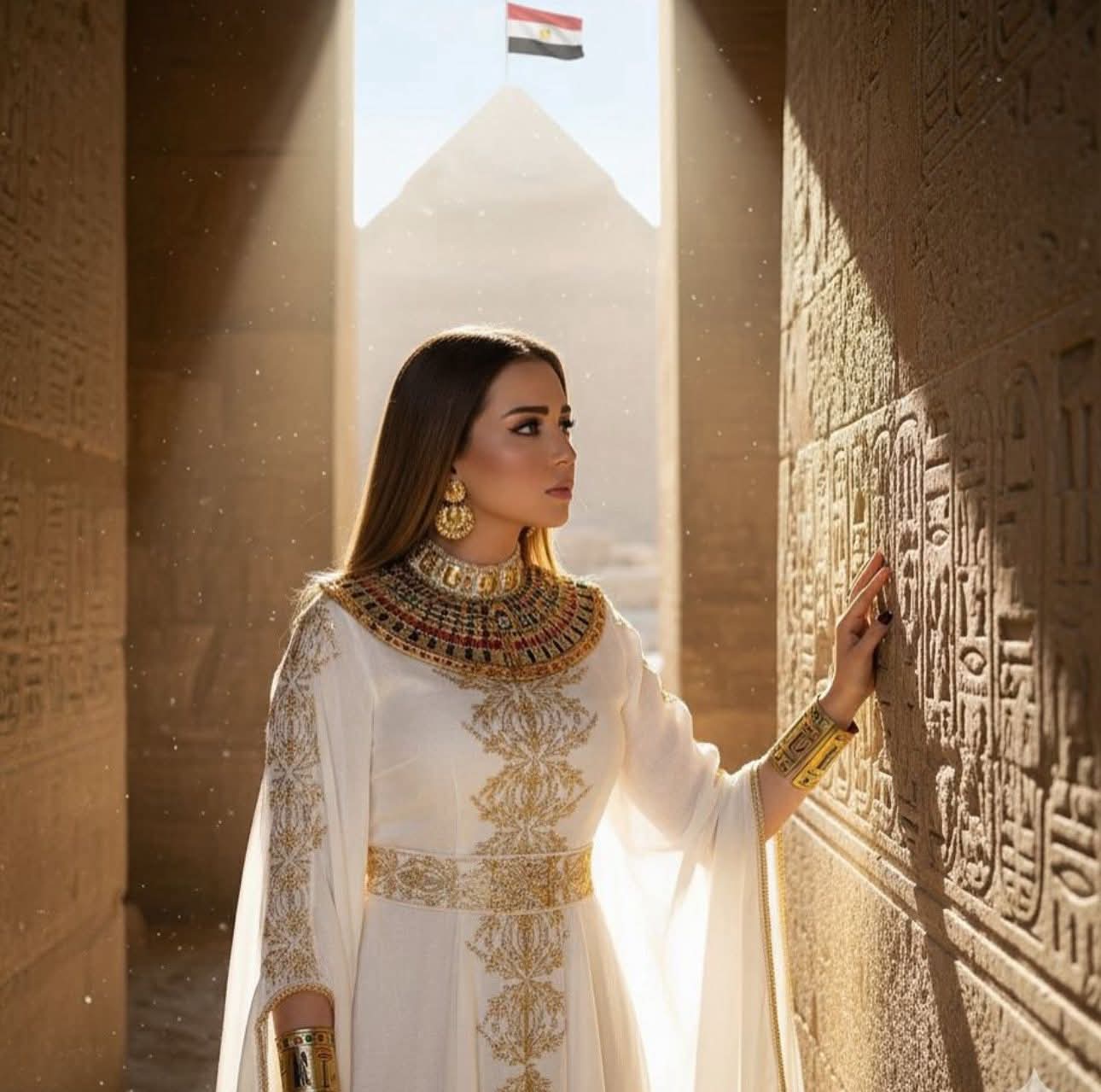 مي عز الدين تحتفل بالمتحف المصري الكبير  بأجواء فرعونية…صور