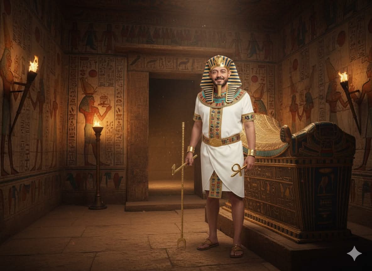 أحمد الزاهر يحتفل بافتتاح المتحف المصري الكبير..صور