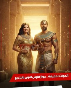 بالألوان الفرعونية… ياسمين عبد العزيز وكريم فهمي يحتفلان بالمتحف المصري الكبير