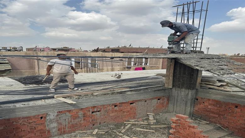 ضبط وازالة ٤ حالات بناء مخالف بالوراق و كرداسة