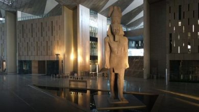 البهو العظيم في المتحف المصري الكبير.. تمثال رمسيس الثاني يستقبل الزوار