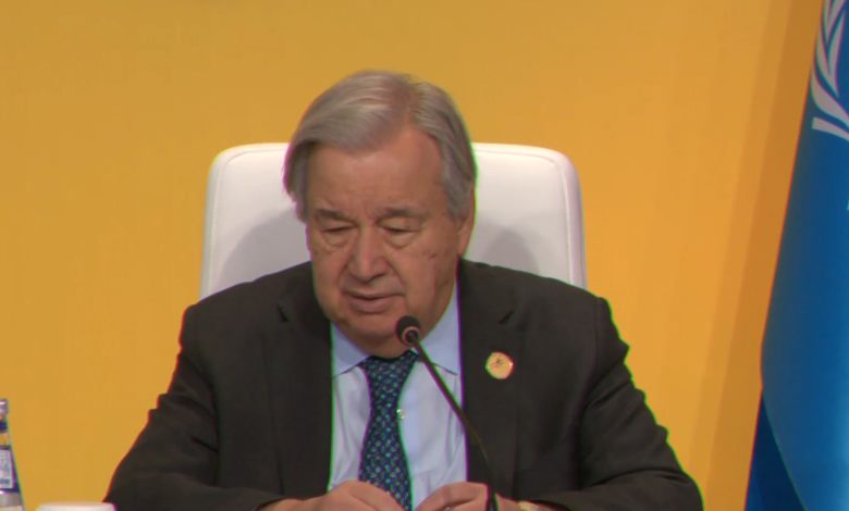 جوتيريش: غزة يجب أن تُربط بالضفة الغربية وأي قوة فيها تحتاج لتفويض أممي