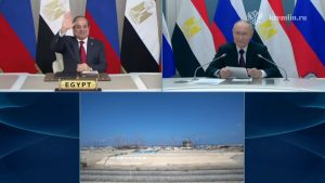 السيسي وبوتين يشاركان في احتفال تركيب وعاء مفاعل الضبعة