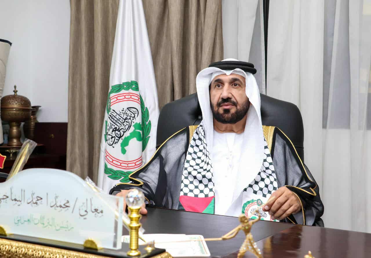 رئيس البرلمان العربي يؤكد  على  الإسراع في إعمار غزة بإدارة فلسطينية خالصة