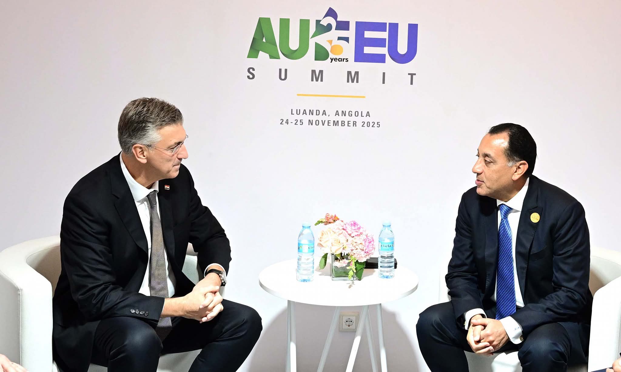 مدبولي يلتقي رئيس وزراء كرواتيا في أنجولا