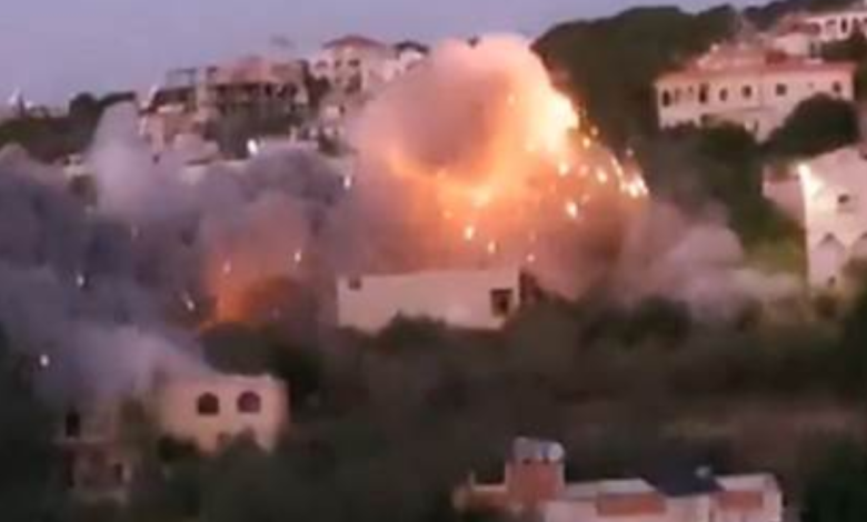 غارة إسرائيلية تستهدف منزلاً في عيناثا جنوب لبنان