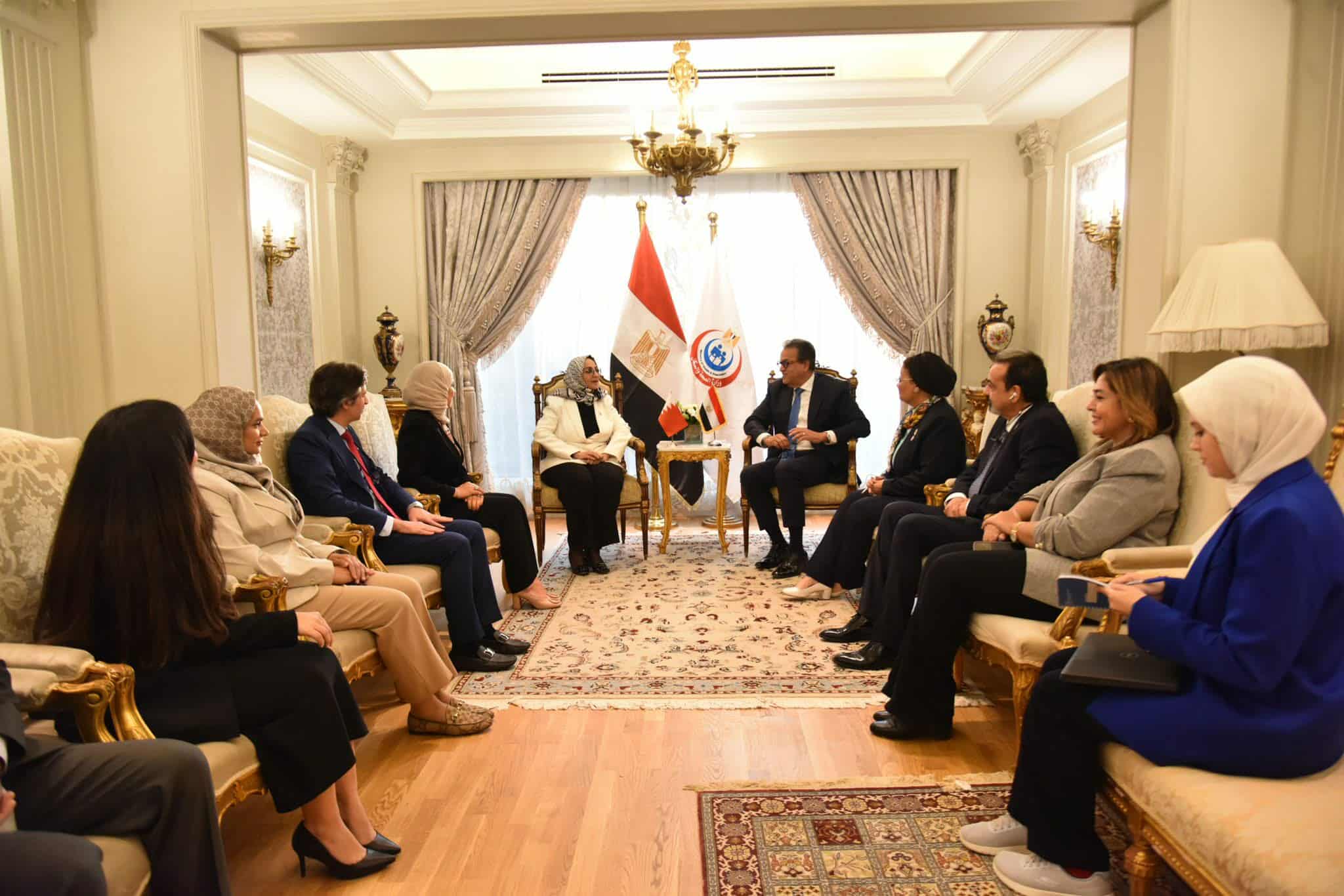 وزير الصحة يستقبل نظيرته البحرينية لبحث تعزيز التعاون الصحي بين القاهرة والمنامة