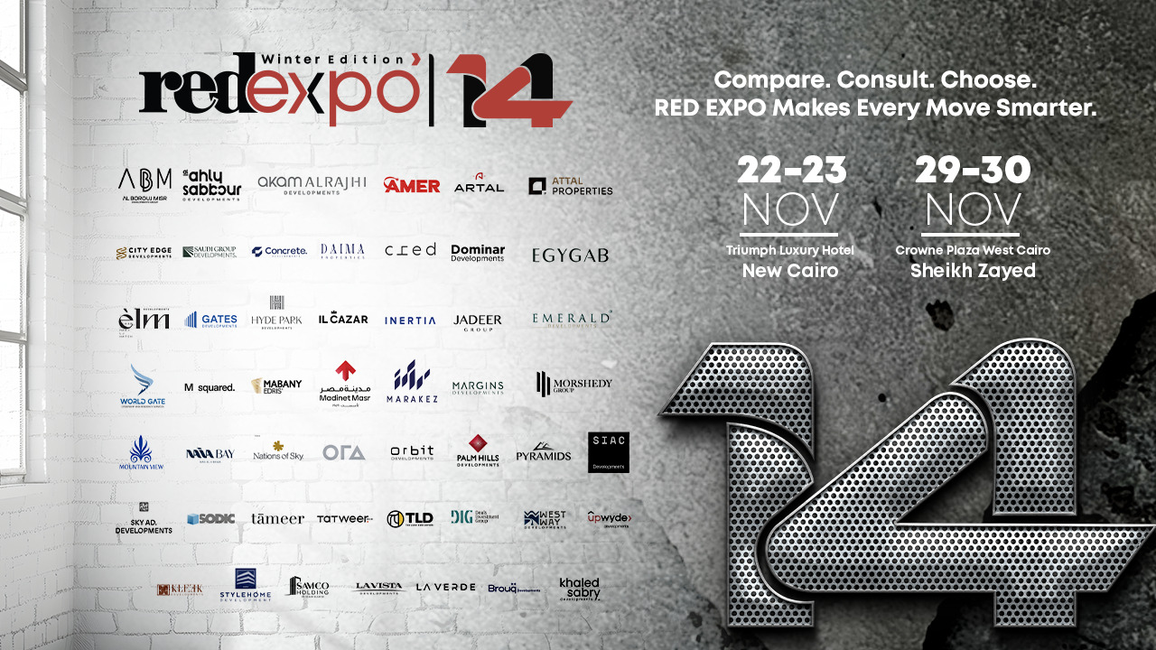 بمشاركة 48 شركة من كبري شركات التطوير العقاري بالسوق المصري.. إنطلاق معرض 14 RED EXPO الأحد القادم 22 نوفمبر