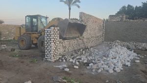 تنفيذ ١٦ حالة إزالة لمخالفات بناء وتعديات على الأراضي الزراعية وأملاك الدولة بالجيزة