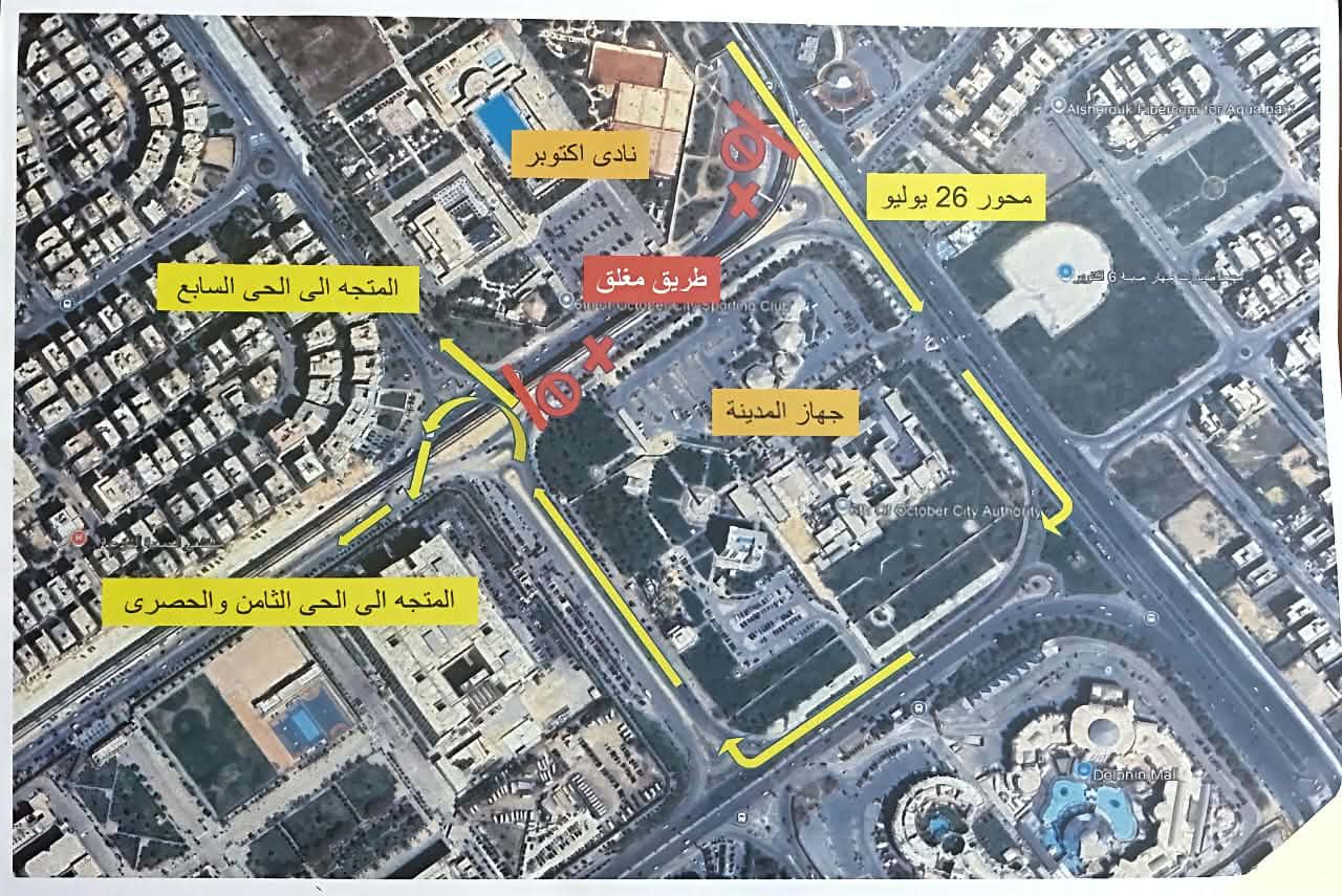 الجيزة تغلق المحور المركزي الموازي لمدة شهر لاستكمال أعمال التطوير