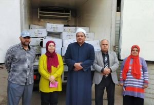 توزيع ٢ طن لحوم صكوك الأضاحي على الأسر الأولى بالرعاية بالجيزة